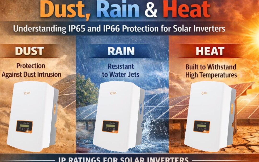 Dust, Rain & Heat: Understanding IP65 and IP66 Protection for Solar Inverters