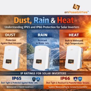 Dust, Rain & Heat: Understanding IP65 and IP66 Protection for Solar Inverters