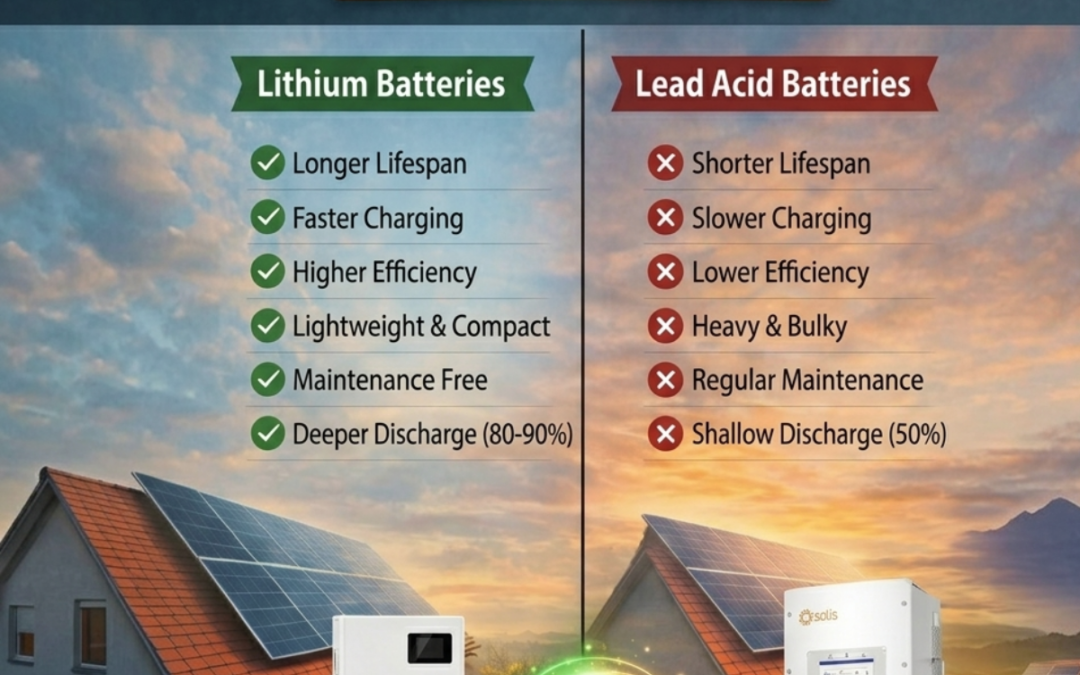 Lithium vs Lead-Acid Batteries for Solis Inverters